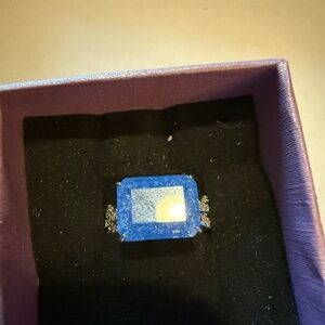 Blue ice crystal Gemstone Ring